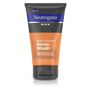 Neutrogena Men Skin Clearing Daily Acne Face Wash with Salicylic Acid Acne Treat