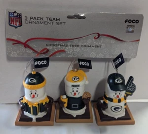 Ornement de vacances sapin de Noël Green Bay Packers - Smores lot de 3 - léger - Photo 1 sur 1
