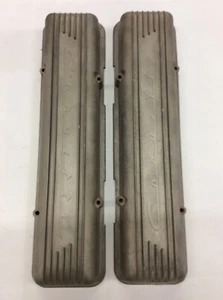 Pair of LATE 1957-59 Low Script Corvette Valve Covers Driver/Survivor - Picture 1 of 10