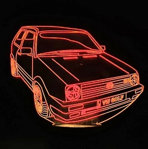 Lampara Led rgb coche clasico Golf II multicolor decoracion regalo - Bild 1 von 5