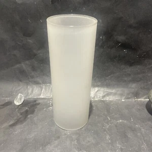 VINTAGE MATTIERTES PYREXGLAS 3” x 8” ÖFFNETES ZYLINDER - Bild 1 von 12