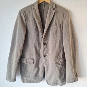Banana Republic Blazer Men 38 Unstructured Jacket Safari Twill Garment Dye FLAWS - Picture 1 of 15