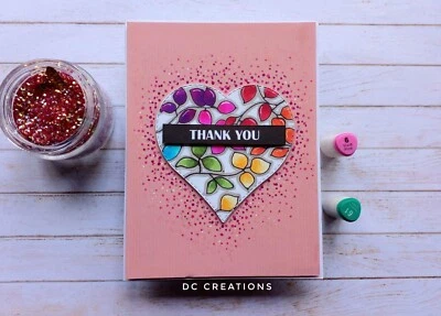 Stamping' UP! Handmade Thank You Card Stamped Greeting Card with Envelope NEW - Image 1 of 3