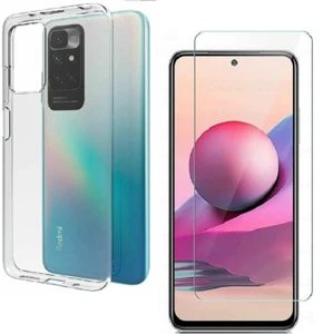 For XIAOMI REDMI NOTE 11 4G TEMPERED GLASS SCREEN PROTECTOR + CLEAR TPU GEL CASE - Picture 1 of 12