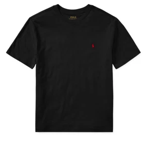 Camiseta Original Polo Ralph Lauren Niños S/S Crew Negra Roja Pony EDAD 7 - Imagen 1 de 2