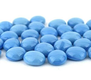 Guijarros Oceanside - ópalo azul turquesa - 96 COE - 8 oz por puestos de vidrieras - Imagen 1 de 1