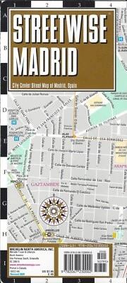 Madrid, España, Mapa por Streetwise, Mapa Callejero Centro Ciudad de Madrid Foto 1 de 4