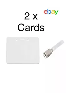 Conference Name Badge Holder Pouch with ID Card Lever Strap Clip - Picture 1 of 7
