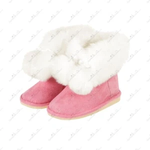 NWT GYMBOREE COZY CUTIE FAUX FUR TRIMMED POM POM PINK BOOTS INFANT SZ 4 - Picture 1 of 1