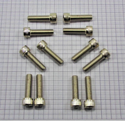 Vis M7 X 22 Mm 12 Pièces Inbus® 8,8 Moto M7X22 (M7X25) - Tête 10,9Mm Ø - Photo 1/4