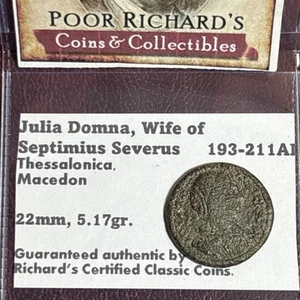 Julia Domna (Wife of Septimus Severus 193-211 Thessalonica, Macedon. C414 - Picture 1 of 7
