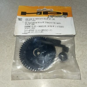 RC HPI 52 Tooth Spur Gear & Collar Set Fits Nitro MT 2 Speed Plastic Black 76822 - Picture 1 of 2