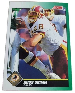 1991 Score Russ Grimm #268 Washington Redskins Commanders Football Card (O7 - Picture 1 of 2