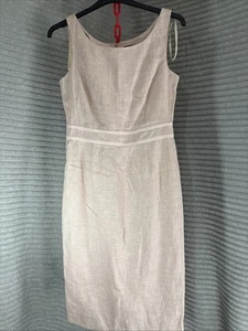 Próximo Vestido Rosa Sin Mangas a Medida Reino Unido 12 Precioso MOTB Oficina Trabajo 100% Lino Nuevo - Imagen 1 de 11