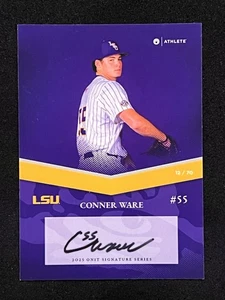 CONNOR WARE 2025 Onit LSU Tigers Baseball Signature Series PURPLE Auto 12/70 - Picture 1 of 3