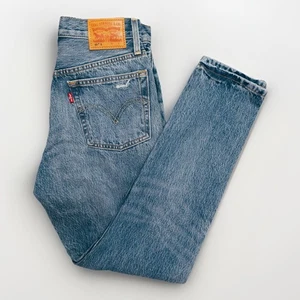 Levis 501 Jeans Damen Gr. 26x28 Skinny Selvedge Distressed Denim - Bild 1 von 7