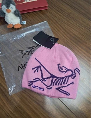 Gorro Arc'teryx Cabeza de Pájaro Toque Rosa Lana Merino Tejido - Gorra de Invierno Nuevo con Etiquetas 2025 Foto 1 de 4