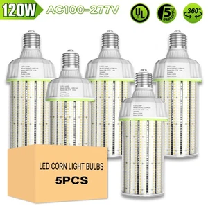 5X 120W LED Corn Bulb Light Garage Warehouse High Bay Lighting E39 Base 18000LM - Picture 1 of 16