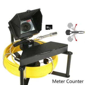 IPS Sewer Drain 16G Meter Counter DVR Industrial Endoscope Pipe Inspection Cam - Picture 1 of 12