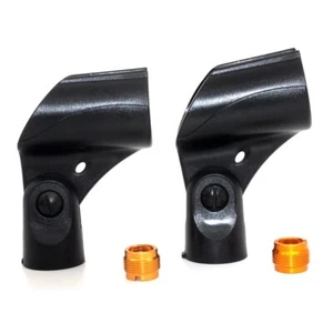 2 Total Weymic Stands Black Universal Microphone Clip Holders with 5/8" WM-A11 - Picture 1 of 2