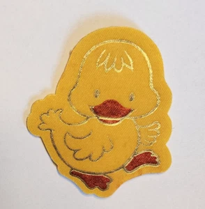 Vtg Hallmark Soft Satin Chick Sticker Trimmed 2 inch 80's - Picture 1 of 4