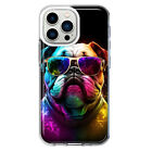 For Apple iPhone 13 Pro Shockproof Neon Rainbow Glow Bulldog Case