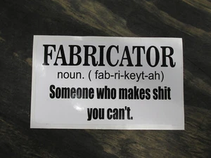 Fabricator sticker - Picture 1 of 1