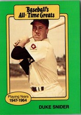 1987 Hygrade All-Time Greats Duke Snider #NNO Los Angeles Dodgers