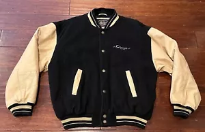 Vtg Guess 1981 Original Legend Black Mens Large Wool Leather - Picture 1 of 18