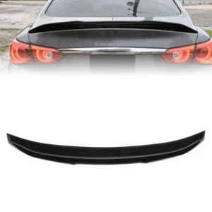 Car Rear Trunk Spoiler Lip Wing Glossy Black For Infiniti Q50 2014-2019 2017 18 - Imagen 1 de 7