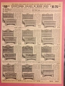Betten Möbel 1908 Sears Rehbock Vintage Werbung Katalog Seite - Bild 1 von 2