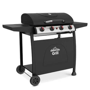4 Burner BBQ Gas Grill - Black/Stainless Steel - Picture 1 of 11