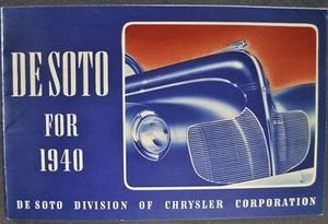 1940 DeSoto Brochure Deluxe Custom Sedan Coupe Convertible Excellent Original 40 - Picture 1 of 10