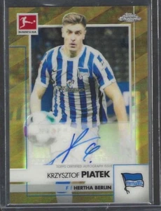 KRZYSZTOF PIATEK 2020-21 TOPPS CHROME BUNDESLIGA GOLD REFRACTOR AUTO #D /60 - Picture 1 of 2