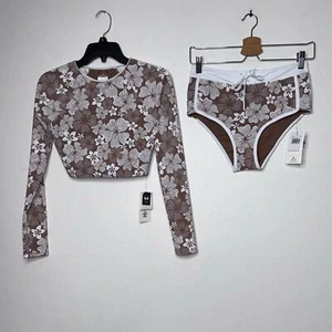 Rip Curl ALOHA STATE CROP RASHIE & ALOHA STATE BOTÍN CORTO TALLA PEQUEÑA - Imagen 1 de 7