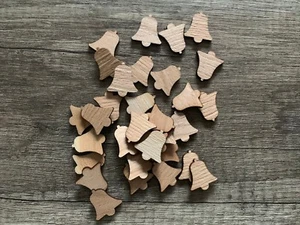 50 Streudeko Holz Tischdeko Bastelzubehör Glocke Glöckchen Weihnachten Xmas - Bild 1 von 3