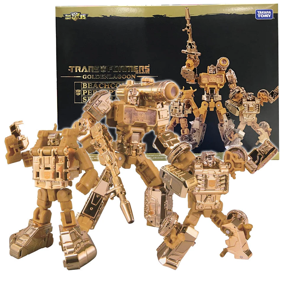 Transformers Beachcomber Perceptor Seaspray 3 Pack Golden Lagoon Autobot Figure - Image 1 of 4