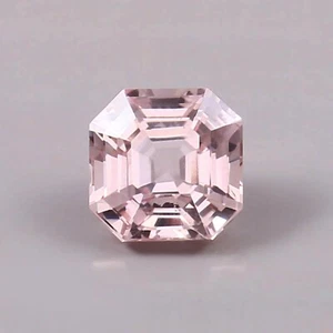 Natural Flawless Mozambique Pink Morganite Asscher Cut Loose Gemstone 9x9 mm - Picture 1 of 4