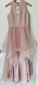BNWT Women’s Size 10 Mink Chi Chi Lined Thaiy Dress With Lace Trim High Low Hem - Picture 1 of 7