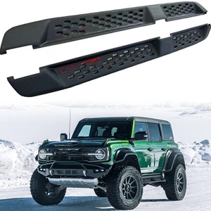 2 PCS Running Boards Fits for Ford Bronco 2022-2024 Black Nerf Bar Side Steps - Picture 1 of 11