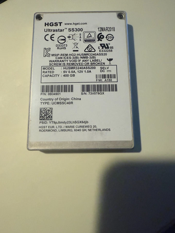 HGST Ultrastar SS300 400GB - Image 1 of 1