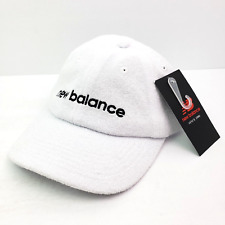 New Balance NB Adult One Size White Terry Adjustable 6 Panel Classic Hat