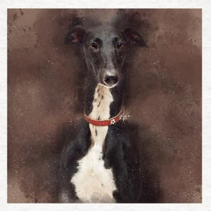 Dog - Greyhound- Fabric Craft Panels in 100% Cotton or Polyester - Picture 1 of 3