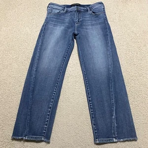 Pantalones de mezclilla Liverpool para mujer talla 8 azul recortados rectos lavado medio tiro medio - Imagen 1 de 13