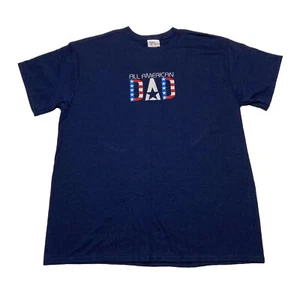 Men’s MC Sport All American Dad Blue Short Sleeve T-Shirt Size L - Picture 1 of 8