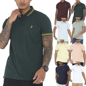 Brave Soul Mens Polo Shirt Short Sleeve Tipping Cotton Pique Tee T-Shirt Top - Picture 1 of 9