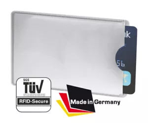 RFID Schutzhülle NFC Soft EC Kartenhüllen Silber Kreditkarte Ausweis TÜV geprüft - Bild 1 von 4