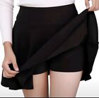 DJT FASHION Women'S Casual Mini Flared Plain Pleated Skater Skirt with Shorts 3X