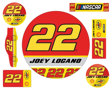 NASCAR #22 Joey Logano 7 PC Magnet Set-NASCAR Magnet Set Cover