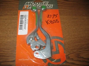 NEW MOOSE M557-23-60 GREEN GRIP LEVER SET KX125 KX250 KSF250 (K-835) - Picture 1 of 2